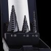 7024 TiAlN HSS step drill bit set, 4-30 mm