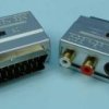 ADAPTOR SCART->3xGN.CINCH (IN) GOLD PRZE