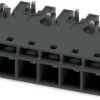 PCB connector, 6 pole, pitch 6.35 mm, angled, black, 1247568