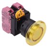 YW1L-M4E02Q3Y Yellow 12V illuminated 22mm Mushroom Momentary Push Button Switch 2NC IP65 IDEC