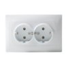 Gniazdo Podwójne 2X2p+Z Schuko Luna, 16A-250V~, Białe
