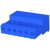 Socket housing, 6 pole, pitch 2.54 mm, angled, blue, 3-640442-6