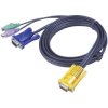 ATEN 2L-5202P KVM Cable [1x SPHD-15 plug - 2x PS/2 plug, VGA plug] 1.80 m Black
