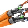 CAT 7A kabel sieciowy duplex, S/FTP (PiMF), pomarańczowy 50m