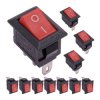 10x Przełącznik Kołyskowy 15x10mm KCD11 3PIN 250VAC/3A ON-OFF Wyłącznik Red