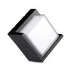 Lampa elewacyjna, kinkiet kwadrat LED 12W 1160lm 3000K IP65 czarny barwa WW biała ciepła V-TAC VT-827-SQ-N