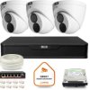 Zestaw monitoringu IP BCS Point 3x Kamera BCS-P-EIP28FWR3-Ai2 Rejestrator z dyskiem 1TB