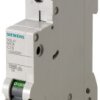 Wyłącznik nadprądowy MCB, Typ C, 1-biegunowy, 1A, 400V, na szynę DIN, Siemens 5SL4101-7, 5SL4
