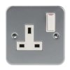 Gniazdo wtykowe natynkowe z przełącznikiem kolor Szary W budynkach, 13A, IP20 230V ac