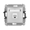 ICON Mechanizm gniazda komputerowego pojedynczego 1xRJ45, kat. 6A, 8-stykowy srebrny metalik 7IGK-7