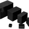 ABS enclosure, (L x W x H) 75 x 75 x 40 mm, black (RAL 9005), 1596B114-5