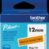 BTAGT31 Labelling tape, black on orange, 12 mm, Btag