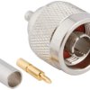 N plug 50 Ω, RG-58, RG-141, LMR-195, Belden 7806A, Belden 9311, crimp connection, straight, 082-5375-RFX