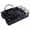 Black Case with Single Fan (Support Pi 4B)