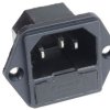 Gniazdo AC IEC z z gniazdem na bezpiecznik