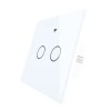Tuya - inteligentny włącznik ścienny dotykowy - WiFi/Bluetooth - 2-kanałowy bez N - Moes WRS-EU2-L-WH-MS
