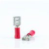 Insulated flat plug sleeve, 6.3 x 0.8 mm, 0.5 to 1.5 mm², AWG 22 to 16, brass, tin-plated, red, BYB-4-07F5044