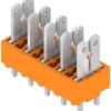 PCB terminal, 5 pole, pitch 5 mm, AWG 24-14, 15 A, faston plug, orange, 9500440000