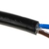 Sieciowy kabel zasilający 2 Core Polichlorek winylu PVC Sheath Czarny 7.2mm od , 500 V