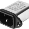 IEC inlet filter C14, 50 to 400 Hz, 6 A, 250 VAC, 780 µH, faston plug 6.3 mm, FN9222-6-06