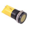 Q22F1BXXY24E Yellow Flush 22mm 24VDC LED Panel Indicator IP67 APEM