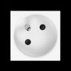NOEN FR. gniazdo modułowe 45x45mm kątowe - 45° 1x2P+Z. typ E French. 16A 250V. białe OR-GM-9010/W/FR45