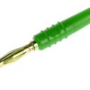 Adapter z wtykiem bananowym Męski Połączenie lutowane typ Wtyk bananowy Zielony 10A Staubli rozmiar 2mm
