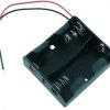 C x 2 Open Battery Holder 150mm Leads