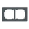 DECO Ramka 2 podwójna uniwersalna z tworzywa grafitowy mat 28DR-2 KARLIK