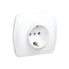 AKORD Gniazdo pojedyncze z uziemieniem schuko białe AGSz1e/11 KONTAKT SIMON
