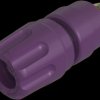 Pole terminal, 4 mm, purple, 30 VAC/60 VDC, 35 A, M4 threaded bolt, gold-plated, 930103709