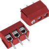 Listwa zaciskowa AK 5mm 3 PIN CZERWONA (+)h -10mm (4 szt)