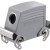 Grommet housing, size D40, die-cast aluminum, PG21, angled, cross bow locking, IP65, 1657420000