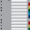 1228-00-00 Plastic dividers, A4 (1 - 12), multi-coloured