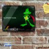 Modern yet Rustic SUPERFROG with AMIGA Logo - Metal Sign