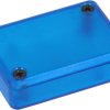 ABS miniature enclosure, (L x W x H) 50 x 35 x 15 mm, blue/transparent, IP54, 1551FTBU