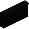 Extruded heatsink, (L x W x H) 50 x 10.3 x 28 mm, 13.5 to 6.3 K/W, black anodized, SK 480 50 SA