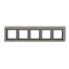 DECO Ramka uniwersalna pięciokrotna - beton (ramka: ciemnoszary spód: czarny) ciemny szary 28-12-DRB-5