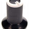 Pokrętło N-0 znacznik biały; średnica osi 6mm;fi 18/11mm;w.19mm;