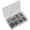 Sealey AB043SE O-Clip Single Ear Assortment 160pc Stainless Steel