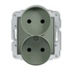 Icon Mechanizm Gniazda Podwójnego Do Ramki Bez Uziemienia 2X2p (Przesłony...