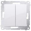 Przycisk odbijający podwójny bez piktogramu SIMON 54 biały 10AX Kontakt Simon DP2.01/11