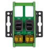 Wall Mount 2 Channel Paddle Rocker Switch Module, 10Amp 250VAC / 50VDC