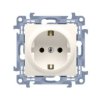 SIMON 10 Gniazdo pojedyncze z uziemieniem schuko zaciski śrubowe kremowe CGSZ1.01/41 KONTAKT SIMON