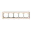 DECO Ramka 5 pięciokrotna uniwersalna z tworzywa beżowy 1DR-5 KARLIK
