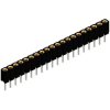 Socket header, 20 pole, pitch 2 mm, straight, black, BLY 1 20