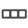 Mini Ramka Uniwersalna Potrójna Zaokrąglona Z Tworzywa Grafitowy 11Mrtz-3