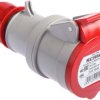 Złącze przemysłowe - zasilające 16A Gniazdo 415 V 3P + E Żeński Scame Czerwony Montaż na kablu IP44