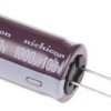 Kondensator 1000μF 100V dc Radialny, Otwór przelotowy Nichicon roztaw: 7.5mm 18 (Dia.) x 40mm