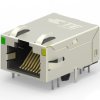 Złącze RJ45 Żeński Złącze RJ45 Montaż na płytce drukowanej Cat6 TE Connectivity, 90° 8-żyłowe